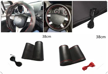 

Car steering wheel cover DIY size 38 cm fiber leather hand-sewn for Audi Q3 Q5 SQ5 Q7 A1 A3 A4 A4L A5 A6 A6L A7 A8 S5 S6
