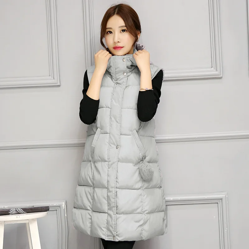 Women Winter Vest Waistcoat 2016 Womens Long Vest Sleeveless Jacket Fur