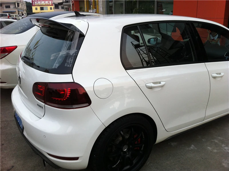 Задний спойлер на крыло крышу для губ подходит VW Golf 6 MK6 VI GTI & R20 Углеволокно 2010 2013