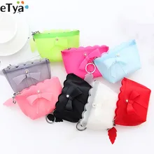 Korean Mini Coin font b Purse b font Bag Candy Color Cute Small Silicone Women Bow