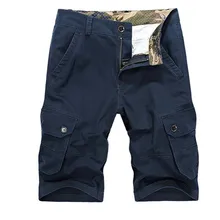 Модные свободные повседневные х/б мужские шорты мешковатые шорты плюс размер 42 44 брюки для отдыха до колен однотонная мужская одежда боты