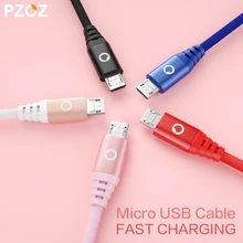 Pzoz Micro USB кабель быстрое зарядное устройство таблетки мобильного телефона Android Кабель microUSB для Samsung Galaxy Xiaomi Redmi 4X Note 4 USB шнур