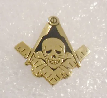 

10pcs Masonic Skull and Crossbones Square and Compass Lapel Pin badge