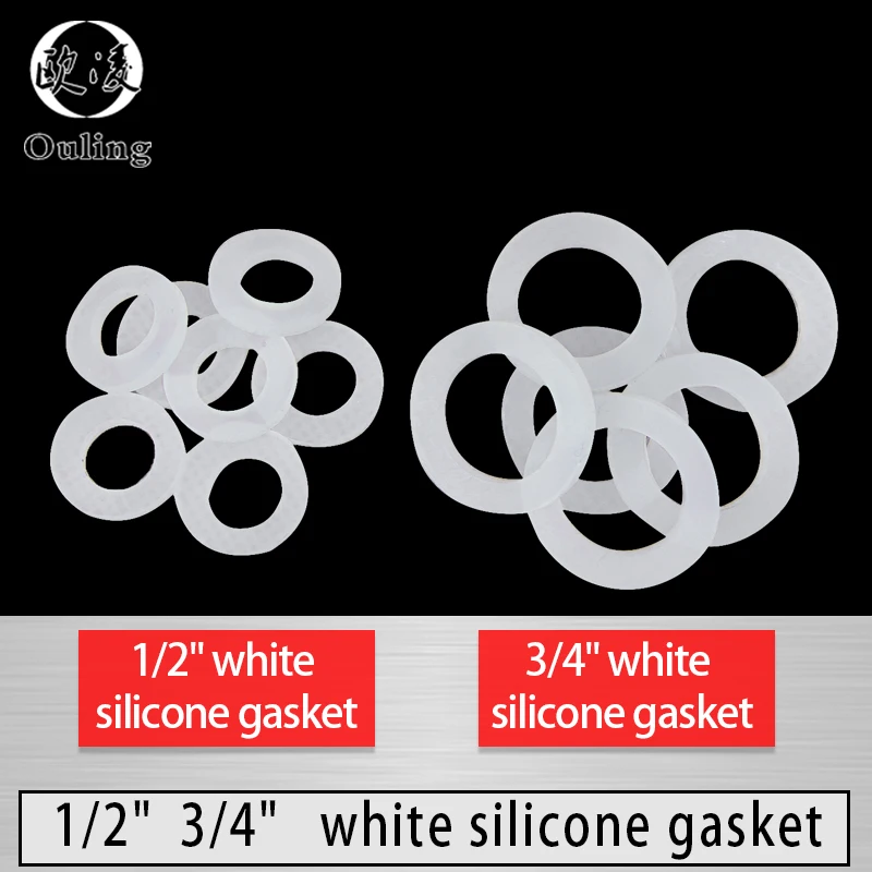 Sealing Gasket 1/2" 3/4" 1" Rubber Ring Silicon PTFE Flat Gasket Sealing Ring Shower Nozzle Hose Pipe Bellows Tube Washer Ring