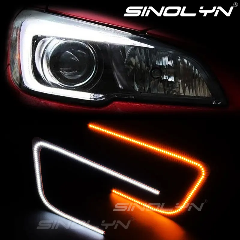 

For 2015-2018 Subaru WRX STI Headlight DRL Switchback Dual-Color LED Circuit Board C-Rings C-Light Turn Signal Lamp Retrofit