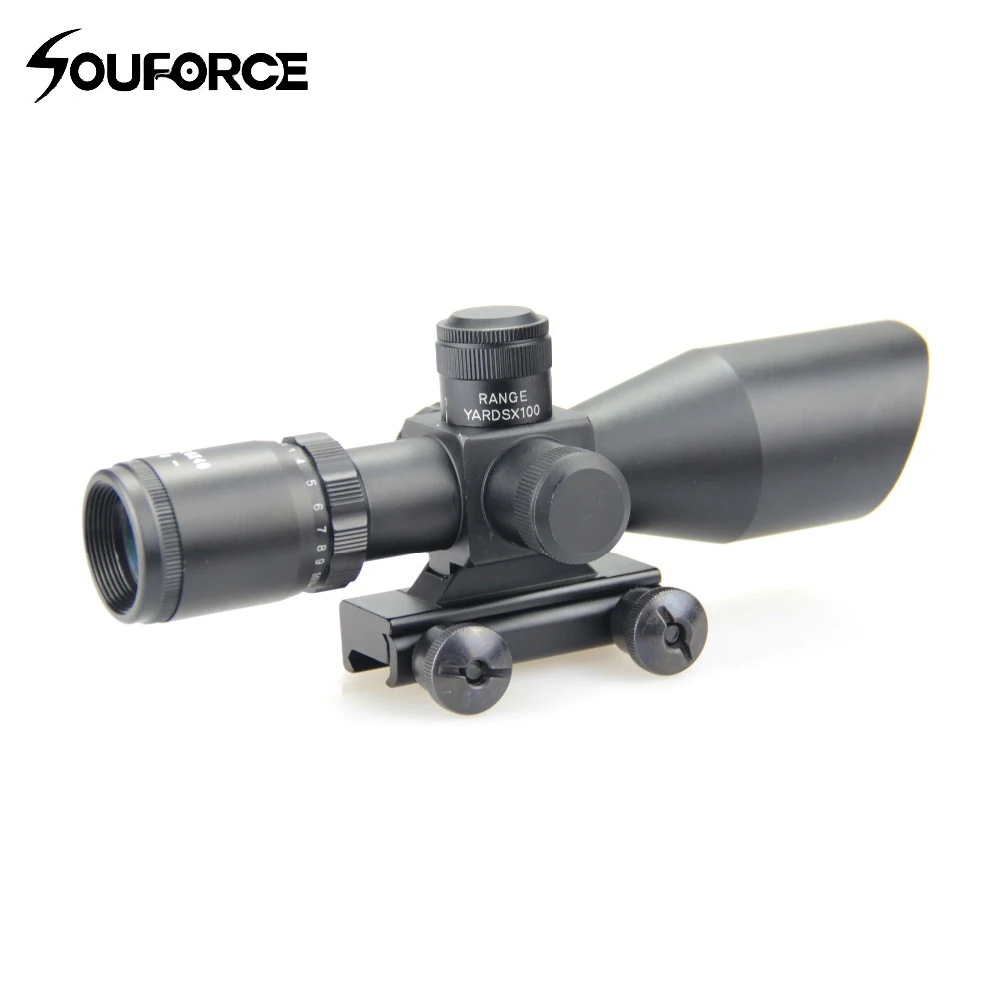 

3-9x40 Hunting Scope Riflescope Green/Red Mil Dot Reticle Riflescope Waterproof Hunting Optical Sight with Nitrogen Filling