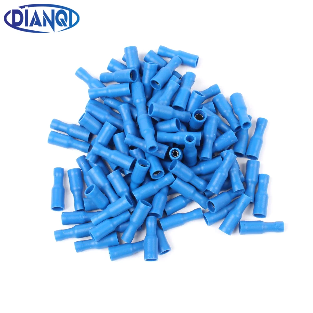 

DIANQI FRD2-156 100PCS Bullet Shaped Female Insulating Joint Wire Connector Electrical Crimp Terminal AWG16-14 FRD