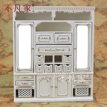 

Dollhouses 1/12 scale miniature furniture High quality handmade gilt Main cabinet