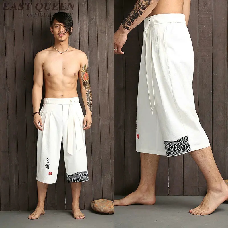 Кунг-фу брюки традиционная китайская одежда для мужчин брюки льняные мужские KK2257 Y