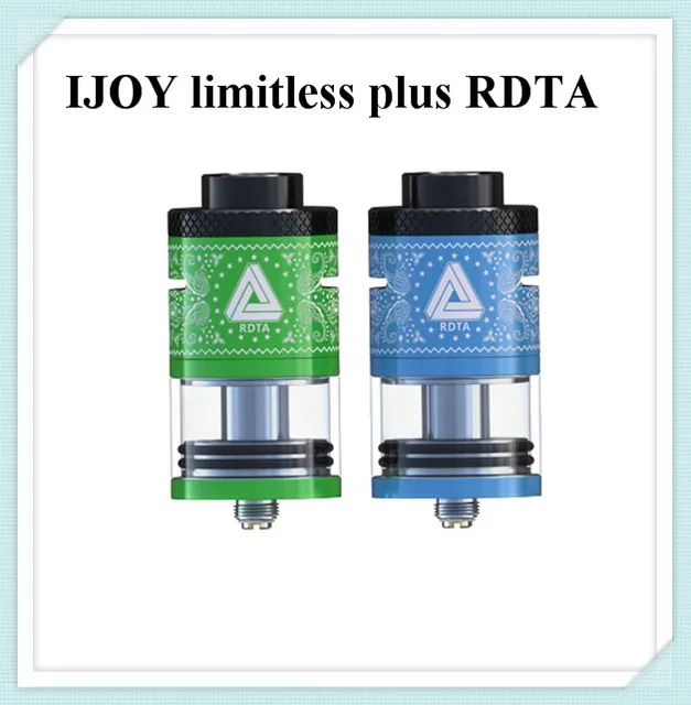 Оригинал ijoy безграничные rdta плюс распылитель электронная сигарета бак 6.3 мл большой сок емкость 25 мм диаметр и обновлены 2 пост палуба огромные жидкостью vape