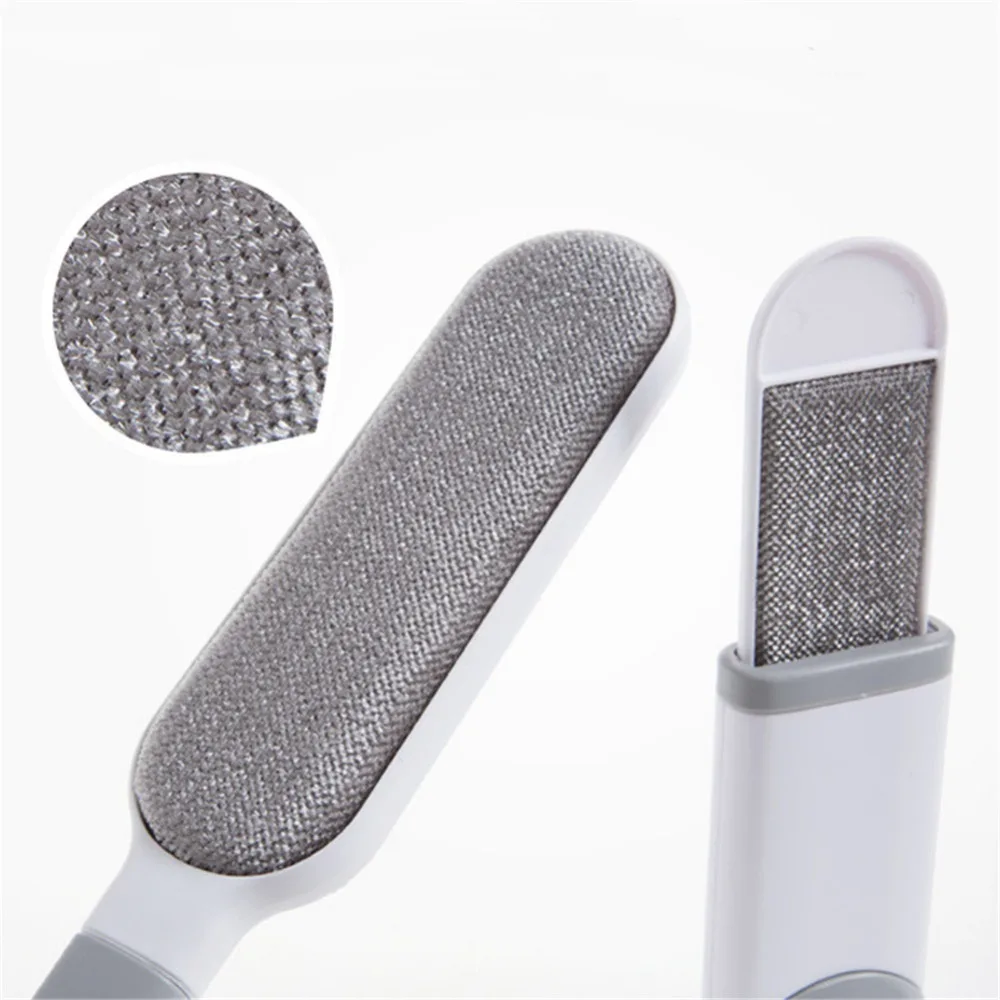 

Reusable Self-Cleaning Pet Hair Brush Double Lint Remover Fur Scrub Clothes Bag Dust Brushes Magic Clean Brush