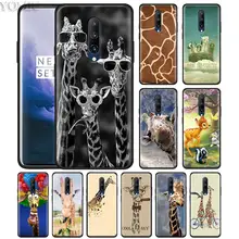 Cute Animal Llama giraffe Phone Case for Oneplus 7 7Pro 6 6T Oneplus 7 Pro 6T Black Silicone Soft Case Cover