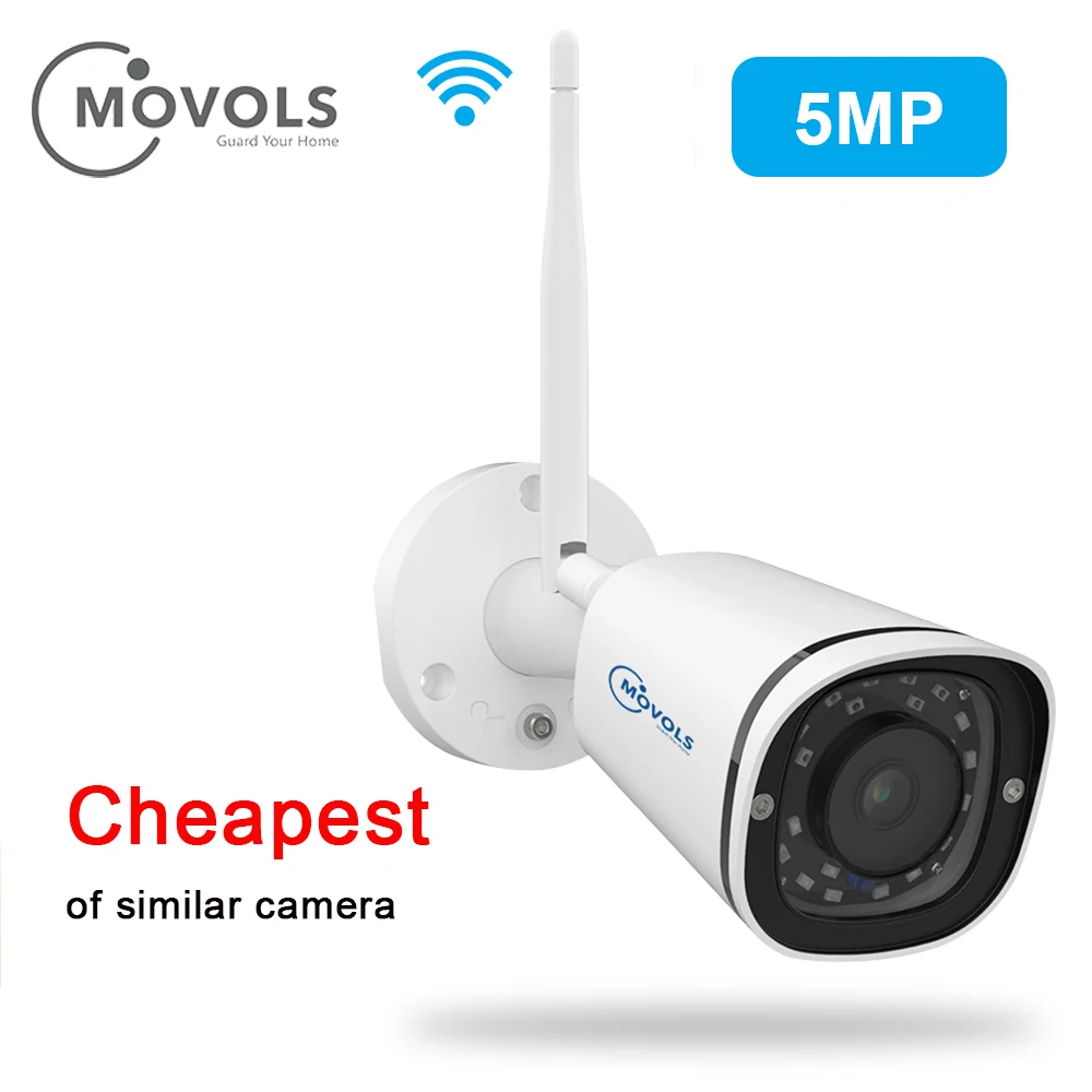 

MOVOLS 5MP IP Camera Outdoor Wifi POE Wireless 2.4G 5G Wifi Onvif Smart IR CCTV ipad Outdoor CCTV mobilephone