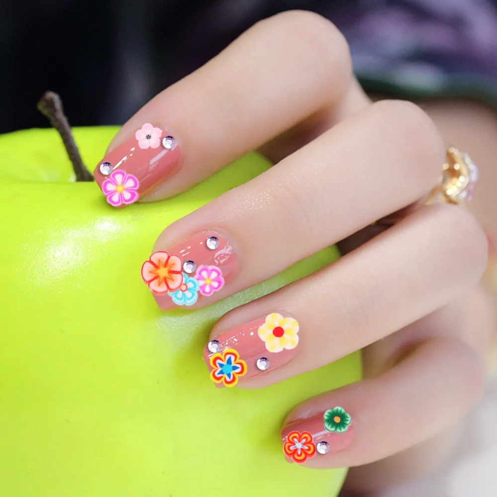 50pcs Diy Fruit Fimo Rods Polymer Clay Slices Nail Art Stickers 3 50pcs Diy Fruit Fimo Rods Polymer Clay Slices Nail Art Stickers 3 Design Tiny Flowers Animals Tip Decoration 16 Designs In Rhinestones