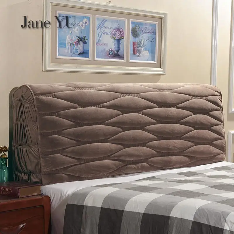 JaneYU тип толстого Европейского полного покрытия с защитным чехлом для прикроватной кровати мягкий-Чехол Эластичный дуги спинки защита от пыли