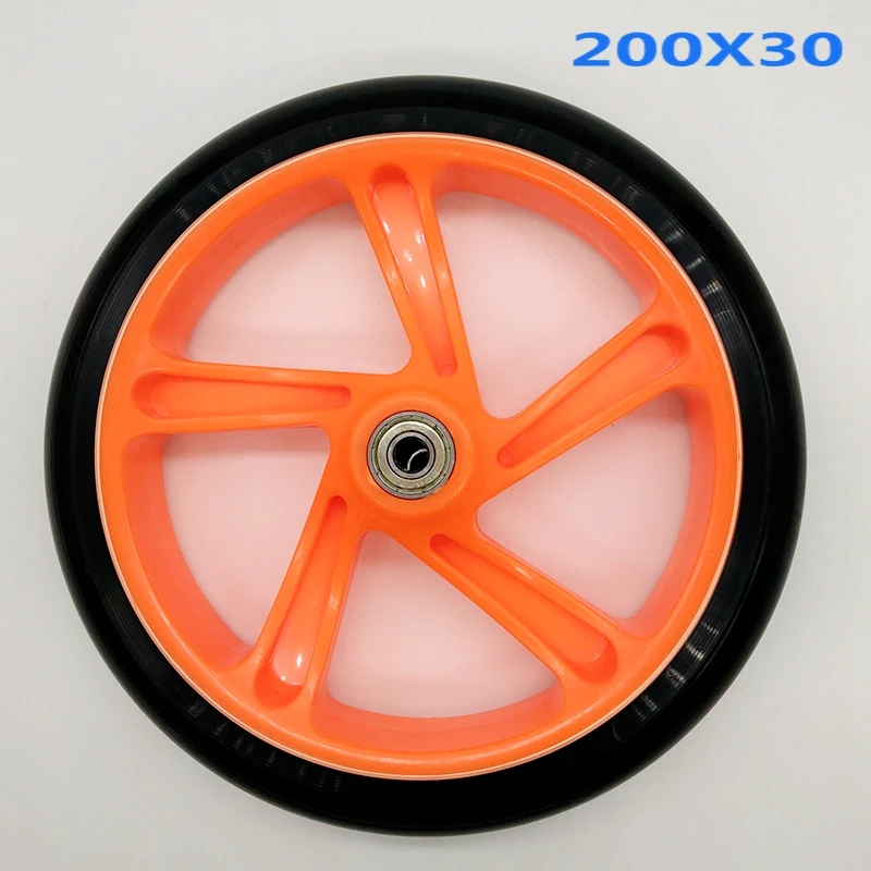 

free shipping scooter wheel 200*30 mm PU wheel ABEC-7