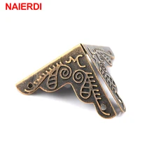 10PCS NAIERDI 3.6x2.4cm Caso Dei Bagagli Box Corners Staffe Angolo Decorativi Per Mobili Decorativo Triangolo Rattan Intagliato