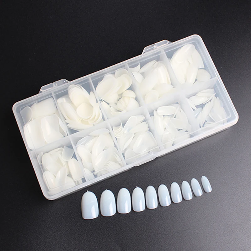 Buy 50Pcs/Box False Nails Art Tips Fake Finger Tips