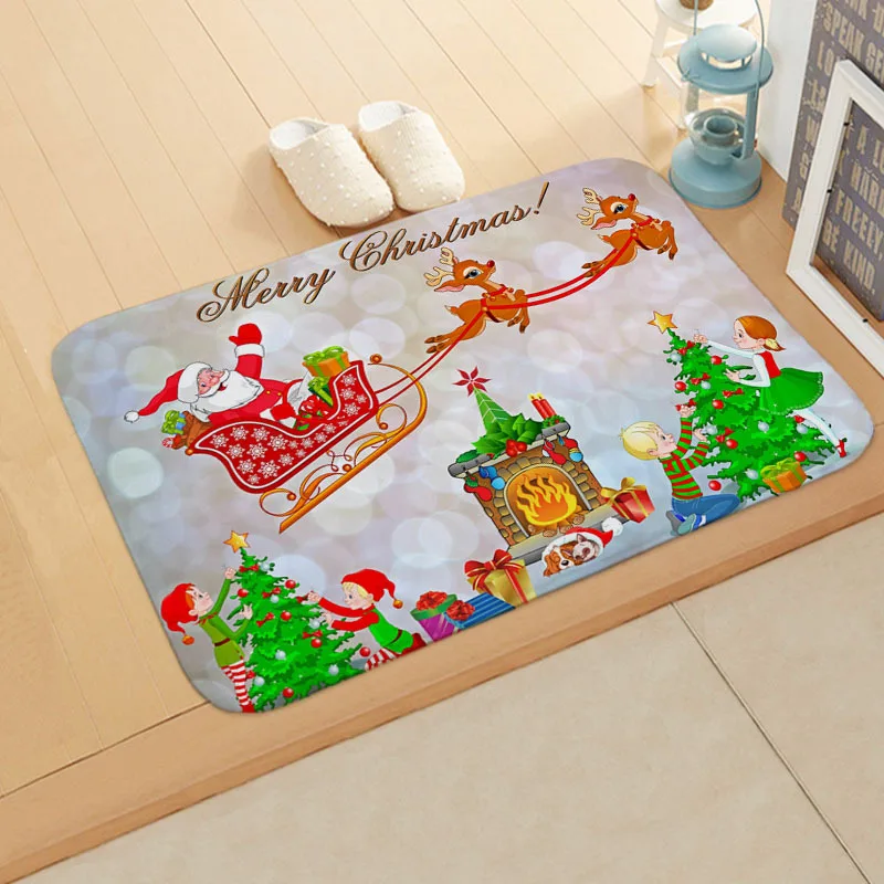 Merry Christmas Decoration Doormat Santa Claus Christmas Decoration for Home Happy New Year Xmas Navidad Decor