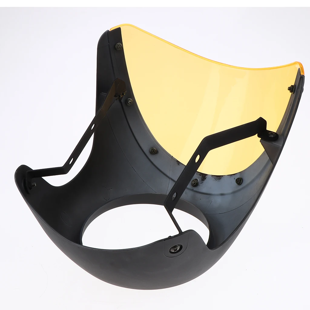 7 Inch Retro Headlight Fairing Screen Cover for Motorcycle Retro Cafer with 16.5cm-18cm Round Headlamp