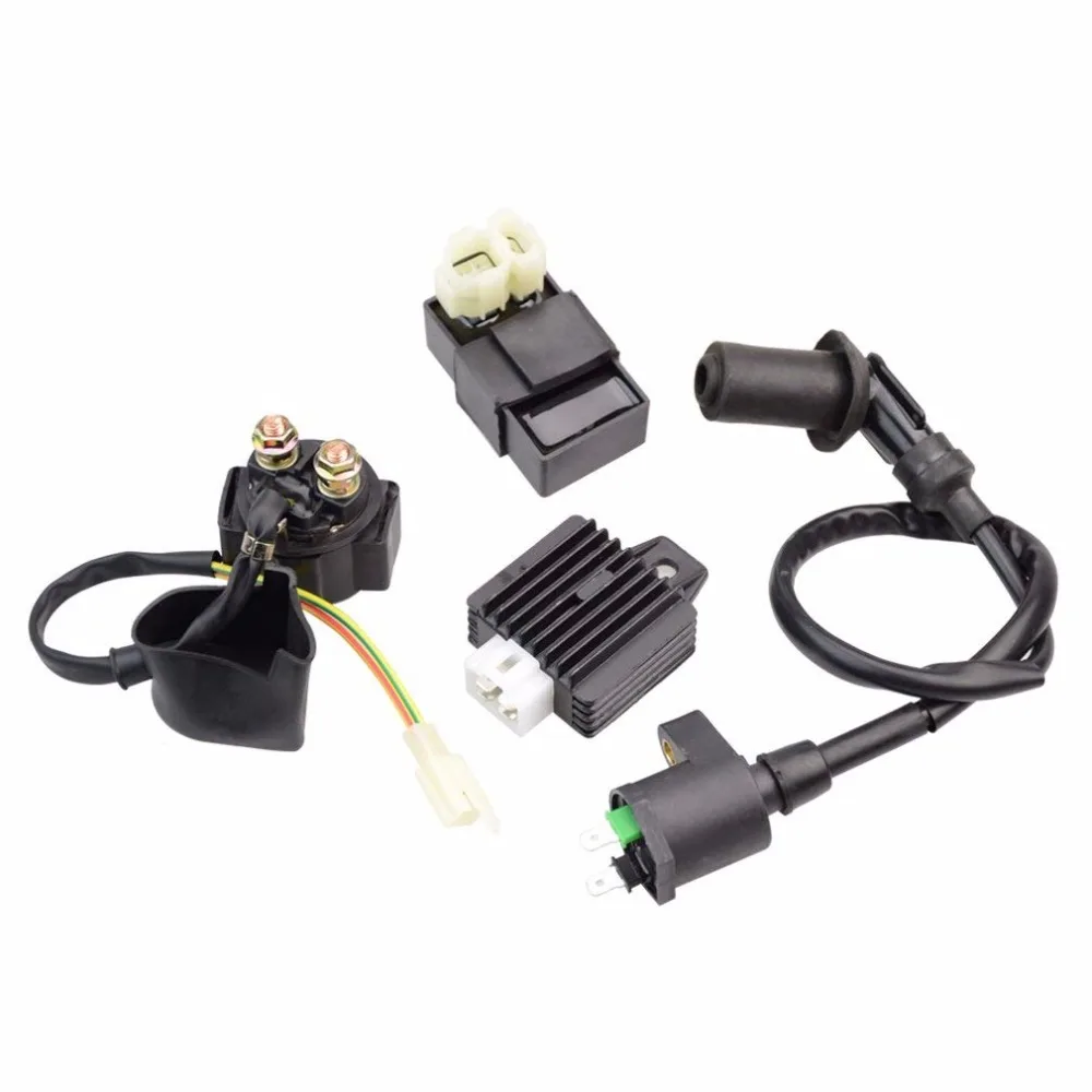 

Ignition Coil CDI Solenoid Relay Voltage Regulator for GY6 50cc 125cc 150cc ATV Scooter