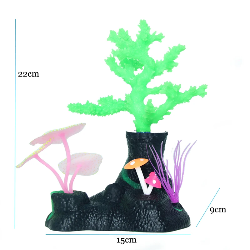 Silicagel Coral аквариум Искусственный Coral завод с присоской орнамент воды пейзаж Декор рыбы в аквариуме аксессуары