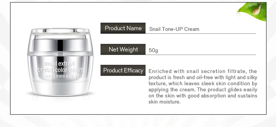 Rorec Whitening Donkey Snail Face Cream Anti Aging Facial Cream Hydrating Moisturizing Brighten Day Creams Skin Care