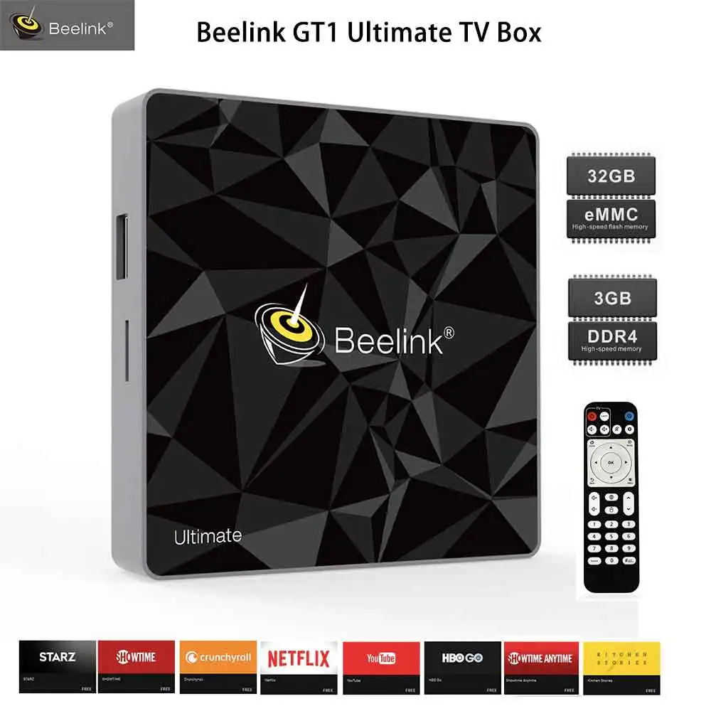 Beelink GT1 Ultimate Smart TV Box Amlogic S912 Octa Core CPU 3G RAM 32G ROM Android 7.1 Set Top Box Media Player