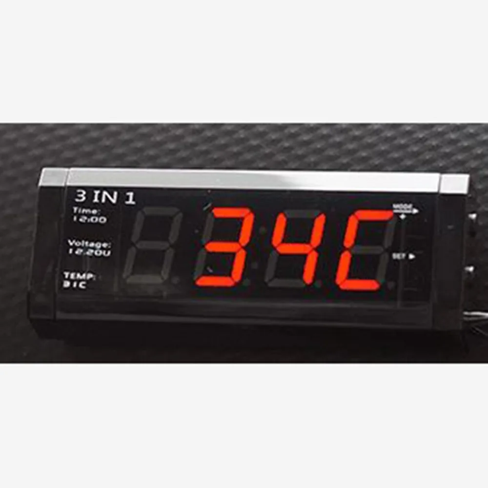 Заводские автомобильные Вольтметр термометр время три в одном синий свет красный свет многофункциональные электронные часы