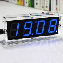 Завод Оптовая Бесплатная Доставка DIY 4 Разрядный СВЕТОДИОДНЫЙ Электронные Часы Комплект Света Температуры Контроля Версий