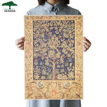 

DLKKLB Art Retro Poster Life Tree Vintage Movie Anime Poster Kraft Paper Bar Cafe Decor Room Decoration Painting Wall Stickers