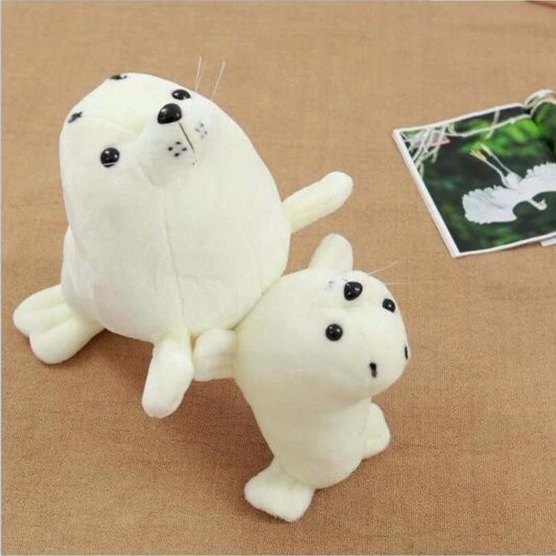 white sea lion stuffed animal