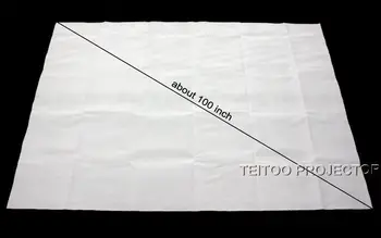 

100 Inches Wall Mounted Matt White Portable Non Woven Fabric Simple Projection Screen For All Projectors, Free Shipping