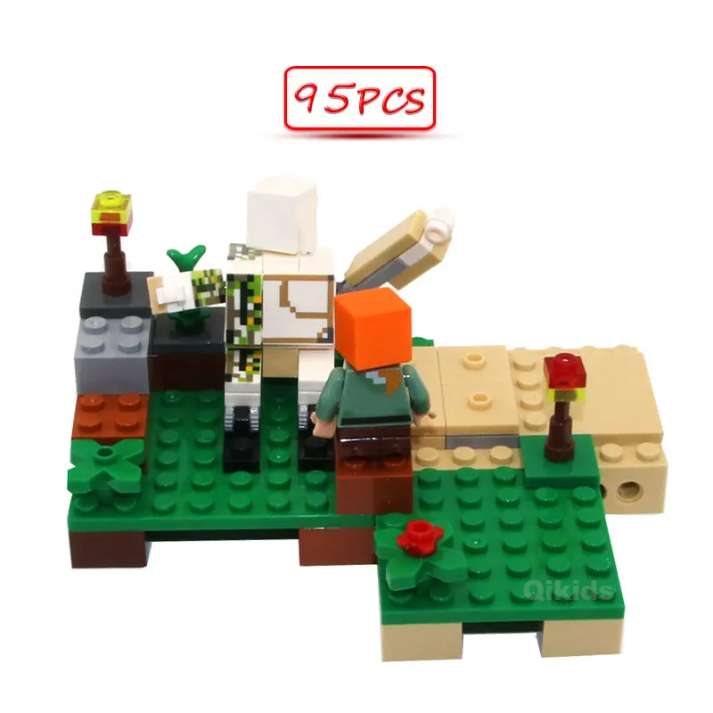 My World Minecrafted Figures Building Blocks 4 in 1 DIY Garden Bricks Compatible LegoING Minecrafted City Educational Toys For Kids (8)