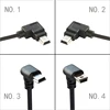 40 CM USB 2,0 macho a MINI USB 2,0 macho 90 grados mini USB arriba o abajo ángulo izquierdo o cable de carga de datos retráctil en ángulo derecho ► Foto 2/4
