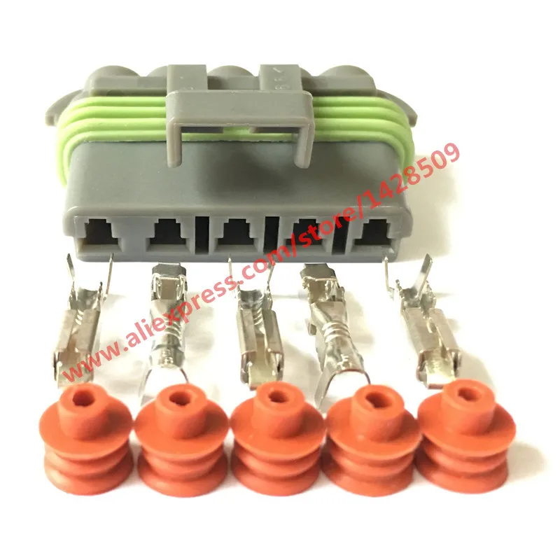 5 Sets 5 Pin Female Delphi Waterproof Car Automotive Plug Electric