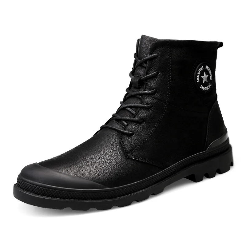 

Winter With Fur 2019 Warm Snow Boots Men Winter Boots Work Shoes Men Footwear Fashion Military Combat Boots