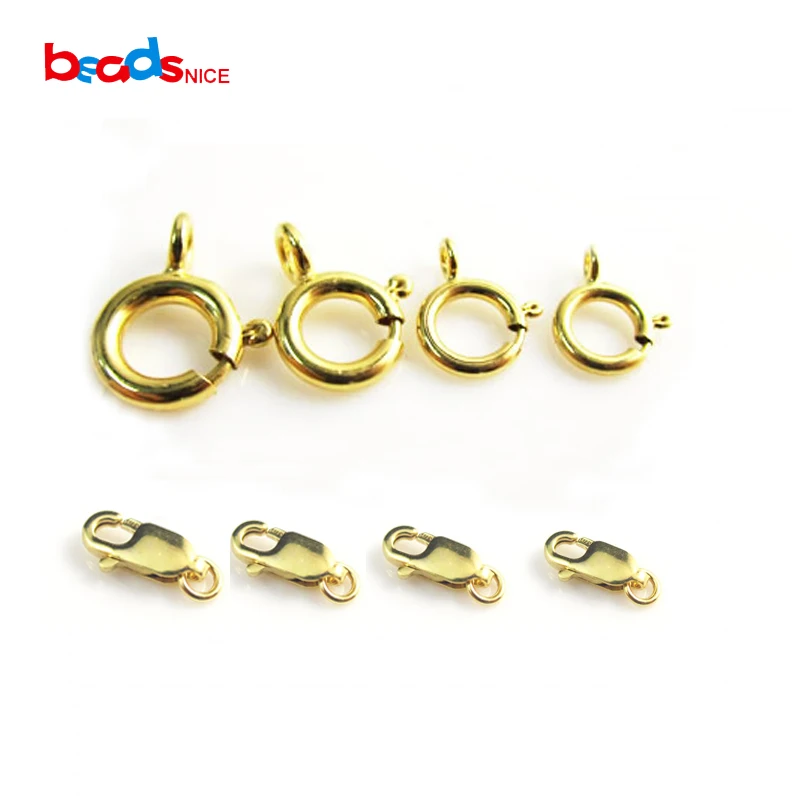 Beadsnice 14K позолоченная застежка на пружине для ожерелья и браслета изготовления ювелирных изделий 26110