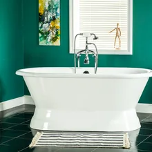 6" CUPC одобрено отдельно стоящая Роскошная Крытая ванна чугунная Двойная ванна многоцветная на заказ построенная 1009