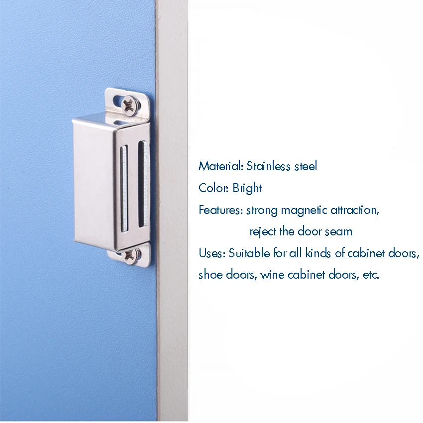 Stainless Steel Magnetic Door Catch, Heavy Duty Magnet Latch Cabinet Catches for Cabinets Shutter Closet Furniture Door