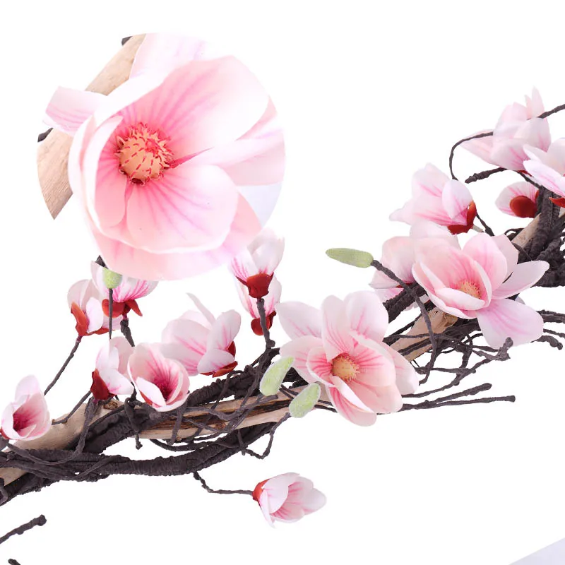 Магнолия свадебная АРКА украшения цветы стена плюща лоза венок гирлянды в виде искусственных цветов Висячие ветви настенные цветы гирлянды - Цвет: Pink