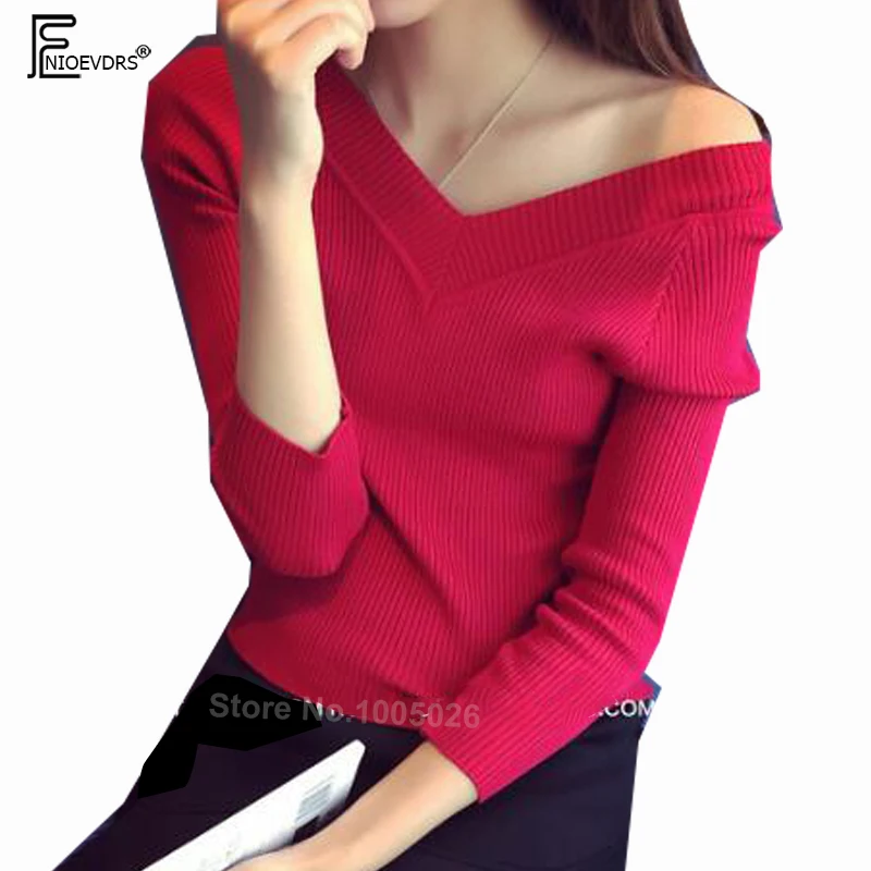 

Cute Sweet Tops Women Autumn Basic Wear Off Shoulder Sweaters Orange White Black Red Knitted Pullover Short Crop Top Sweaters