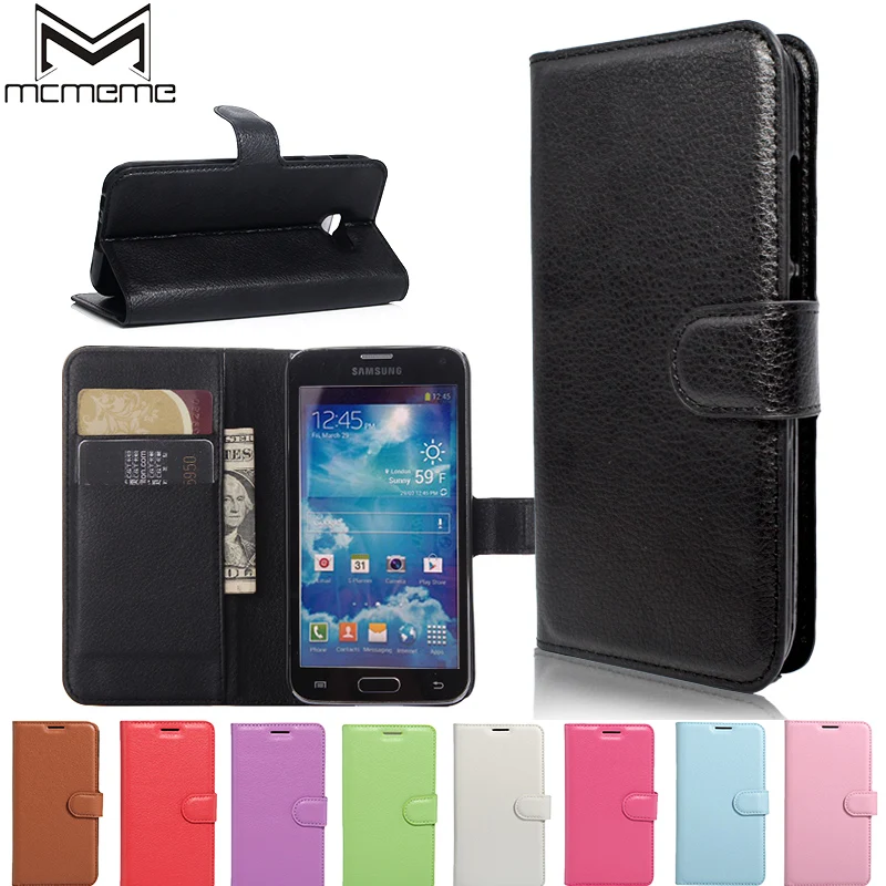 

MCMEME Case For S4 Mini i9190 Flip Leather Wallet Case For Coque Samsung Galaxy S4 mini Case For Samsung S4 mini i9190 Phone Bag