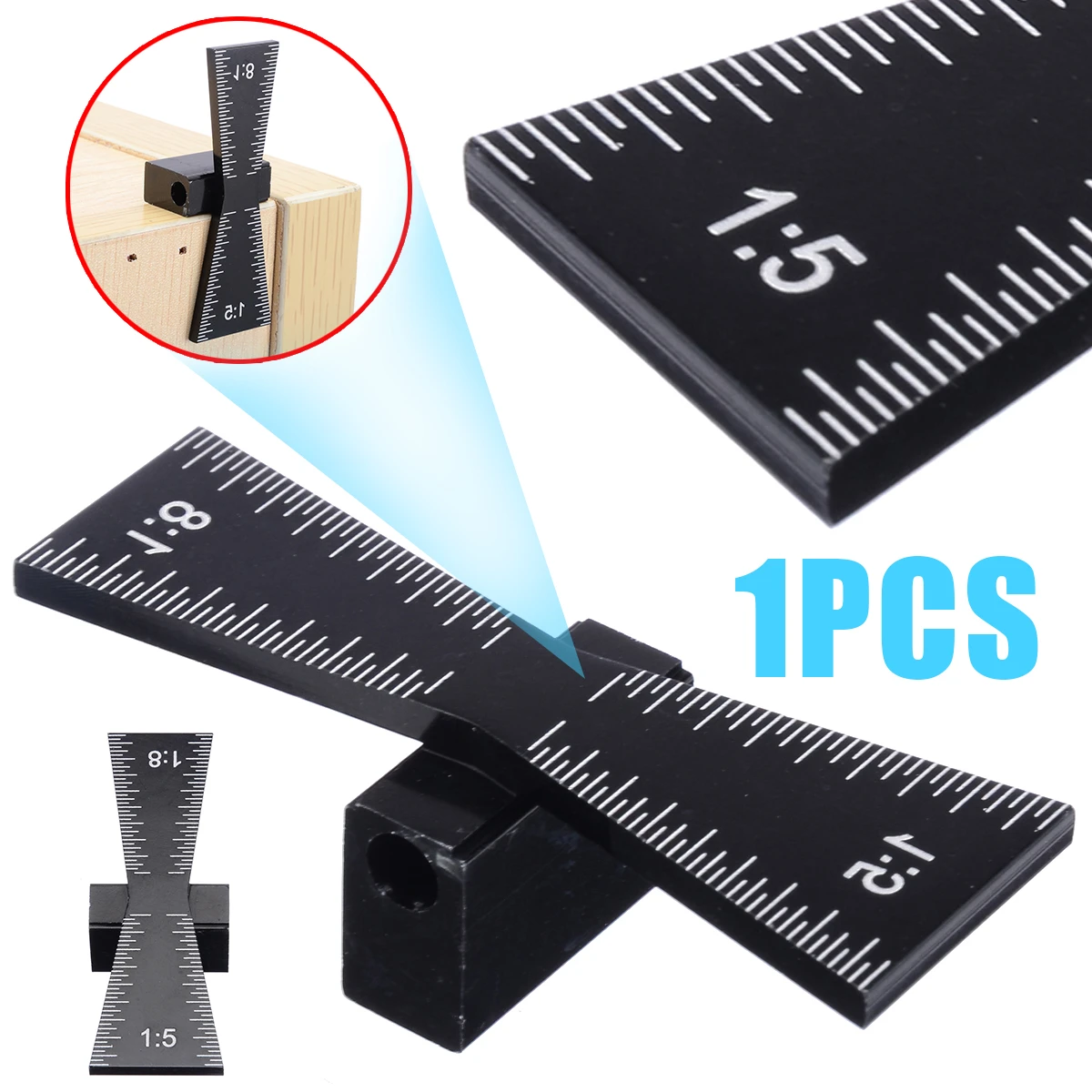 Aluminum Alloy Hand Cut Wood Joints Gauge Dovetail Marking Gauge Template Tools Aluminum Alloy Hand Cut Wood Joints Gauge Dovetail Marking Gauge Template Tools