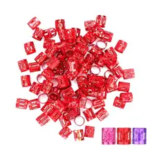 100 шт. Регулируемый Бисер для плетения волос кольца манжета украшения для волос инструмент парик аксессуары волосы кольца для косичек