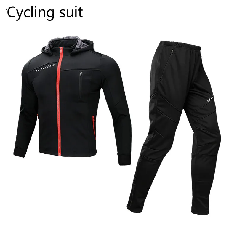 

winter cycling pants set men clothes 2018 cycling clothing long sleeve set sports suits jersey bike uniform Breathable keep warm