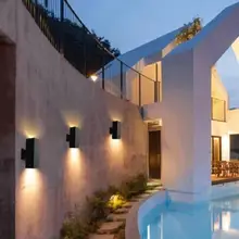 Квадратный двойной открытый 6 Вт светодиодный настенный светильник современный светодиодный настенный светильник для помещений бра Декоративное Освещение крыльцо садовые лампы Настенные светильники