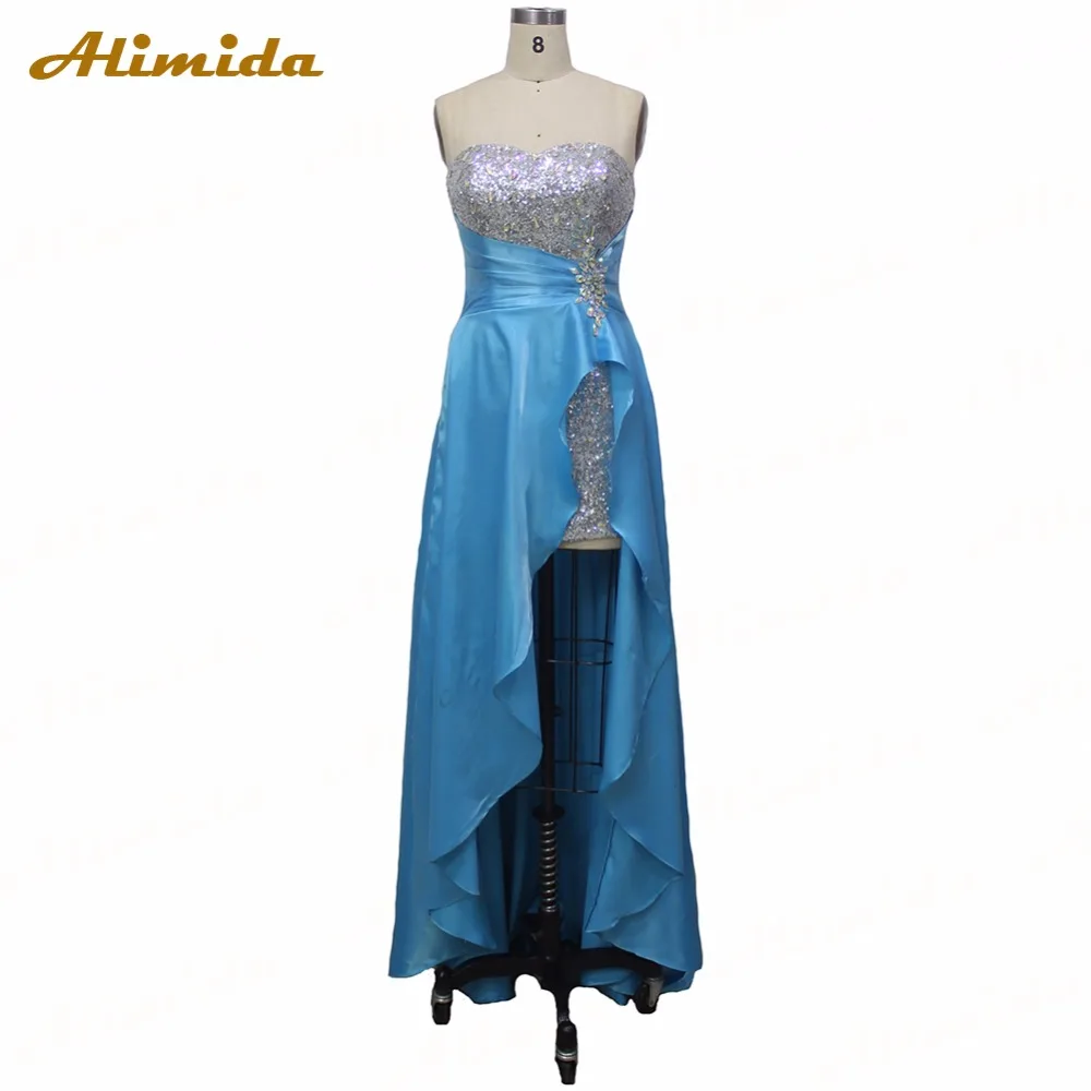 

100% Real Photo Bridesmaid Dress 2017 Short Front Long Back Elegant Party Gowns Formal Dresses Custom Made robe de soiree