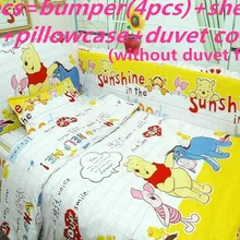 Акция! 6/7 шт. новорожденных детская кроватка Постельные принадлежности комплект. Постельные принадлежности Бамперы., 120*60/120*70 см