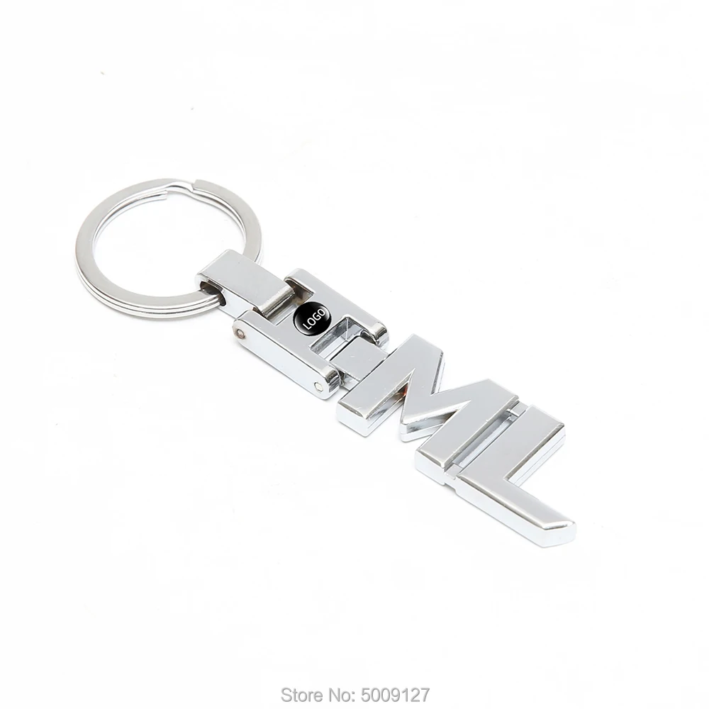 

Metal Keychain Keyring Key Chain Ring For Mercedes Benz ML320 ML350 ML400 ML450 ML500 ML550 ML55 AMG ML63 W164 W166 Car Styling